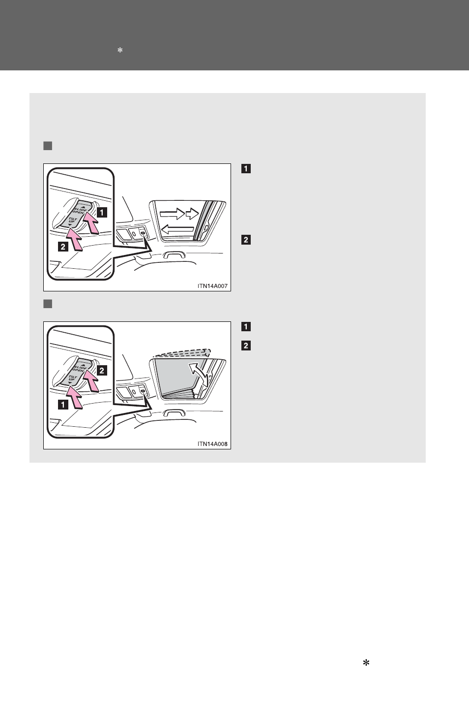 Moon roof | TOYOTA 2012 Avalon User Manual | Page 71 / 548