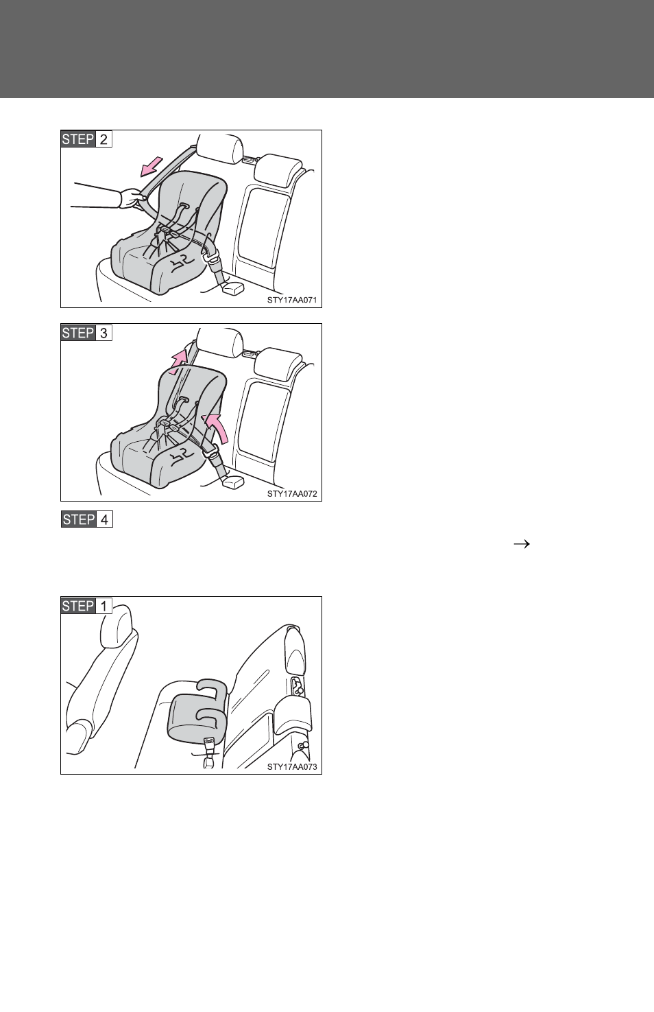 N booster seat | TOYOTA 2011 Yaris Sedan User Manual | Page 110 / 406