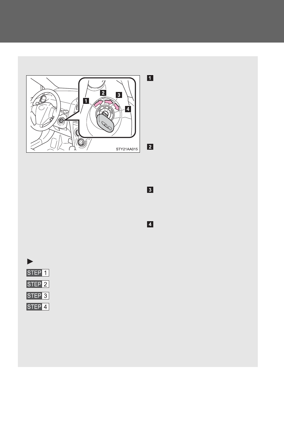 N engine switch, N starting the engine, Automatic transmission | Check that the parking brake is set, Check that the shift lever is set in p, Engine (ignition) switch | TOYOTA 2011 Yaris Sedan User Manual | Page 125 / 406