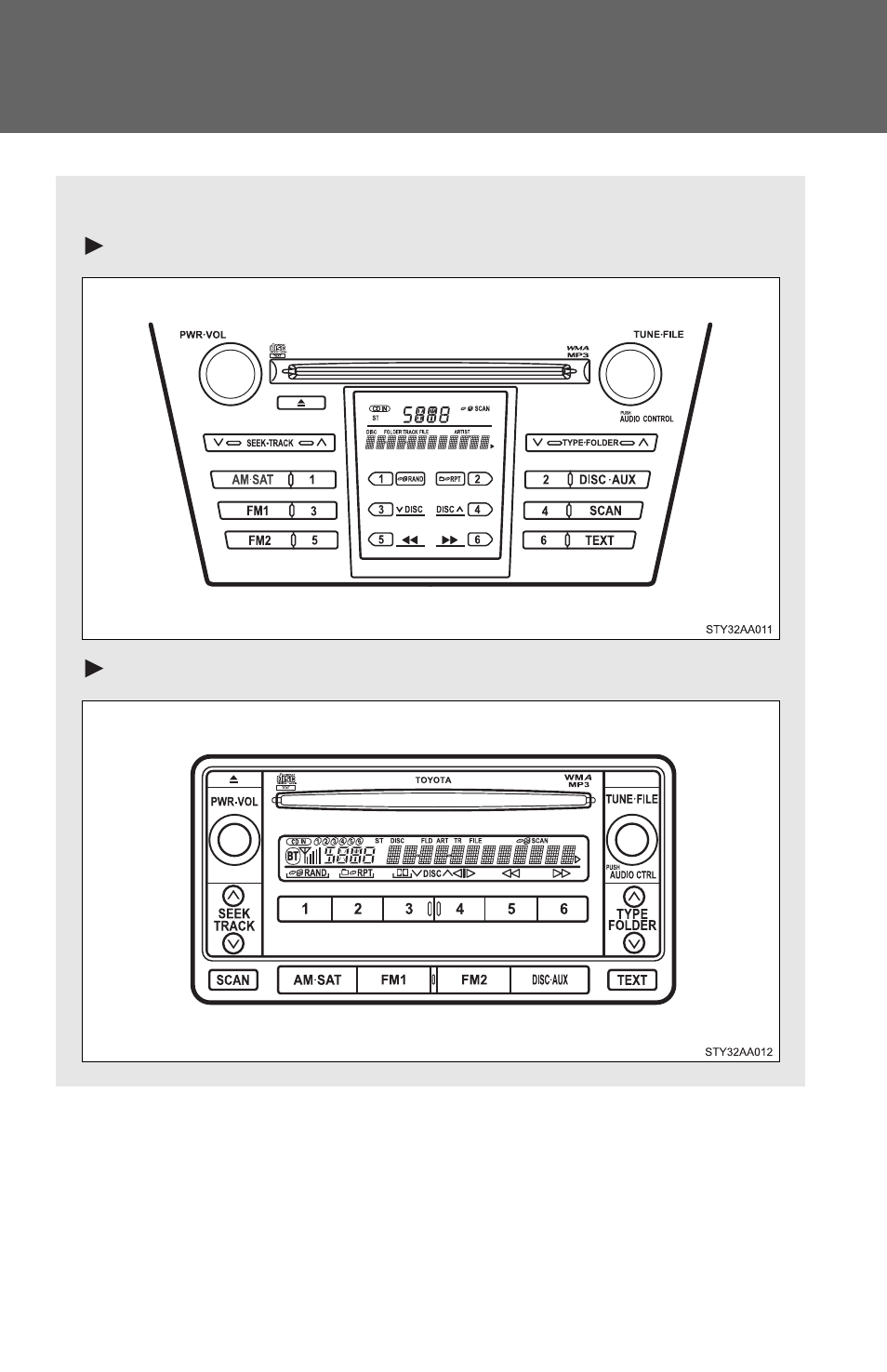 Sec_3-2, 2. using the audio system, Type a | Type b, Audio system types | TOYOTA 2011 Yaris Sedan User Manual | Page 188 / 406