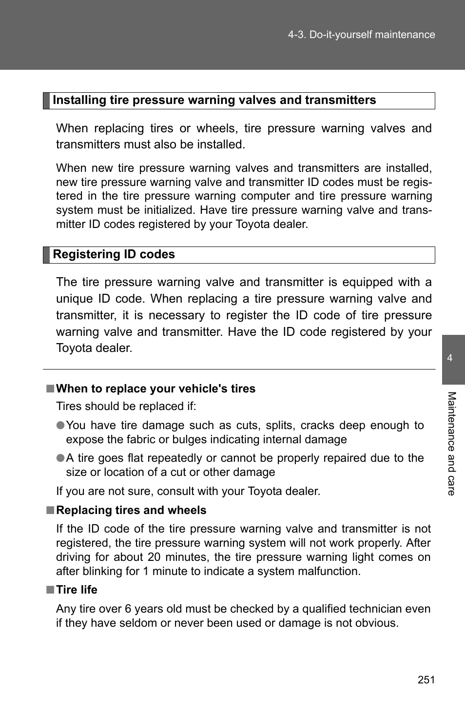 TOYOTA 2011 Yaris Sedan User Manual | Page 262 / 406