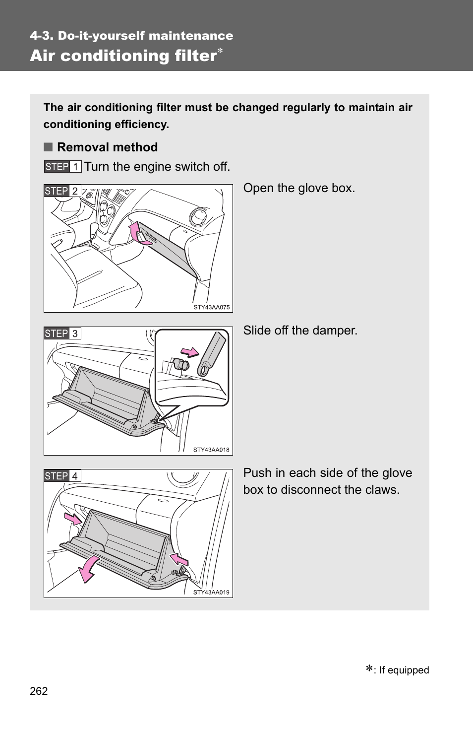 Air conditioning filter | TOYOTA 2011 Yaris Sedan User Manual | Page 273 / 406