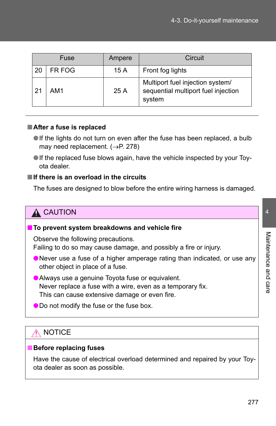 TOYOTA 2011 Yaris Sedan User Manual | Page 288 / 406