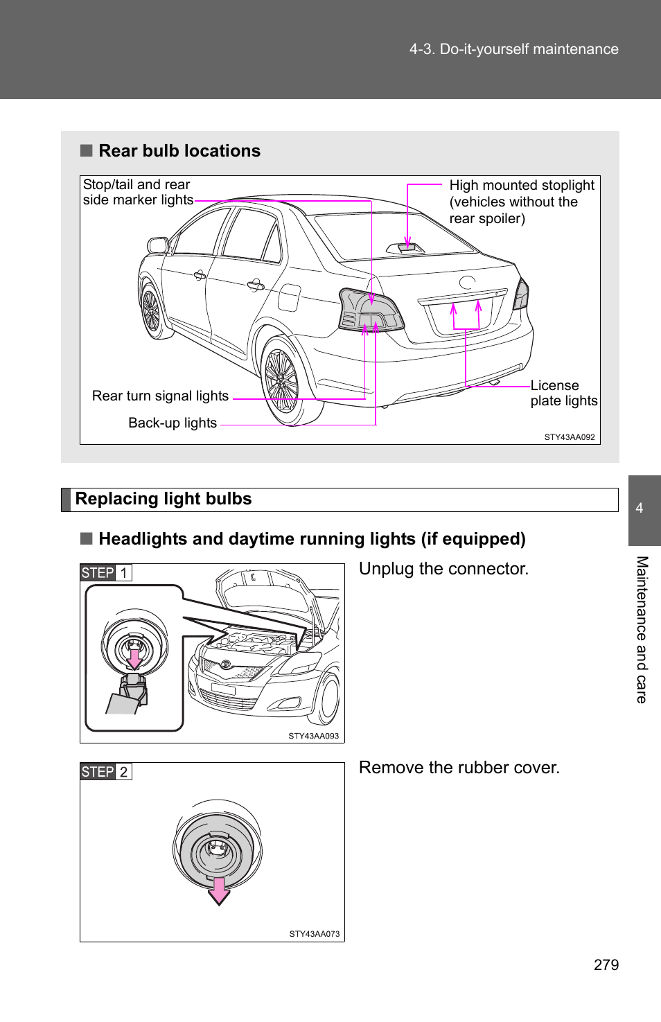 TOYOTA 2011 Yaris Sedan User Manual | Page 290 / 406