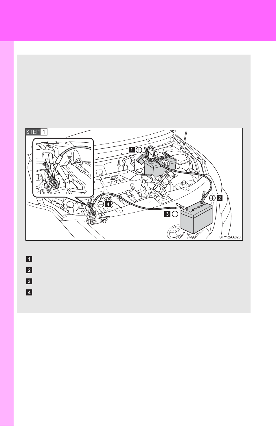 Connecting the jumper cables, Positive (+) battery terminal on your vehicle, If the vehicle battery is discharged | TOYOTA 2011 Yaris Sedan User Manual | Page 336 / 406