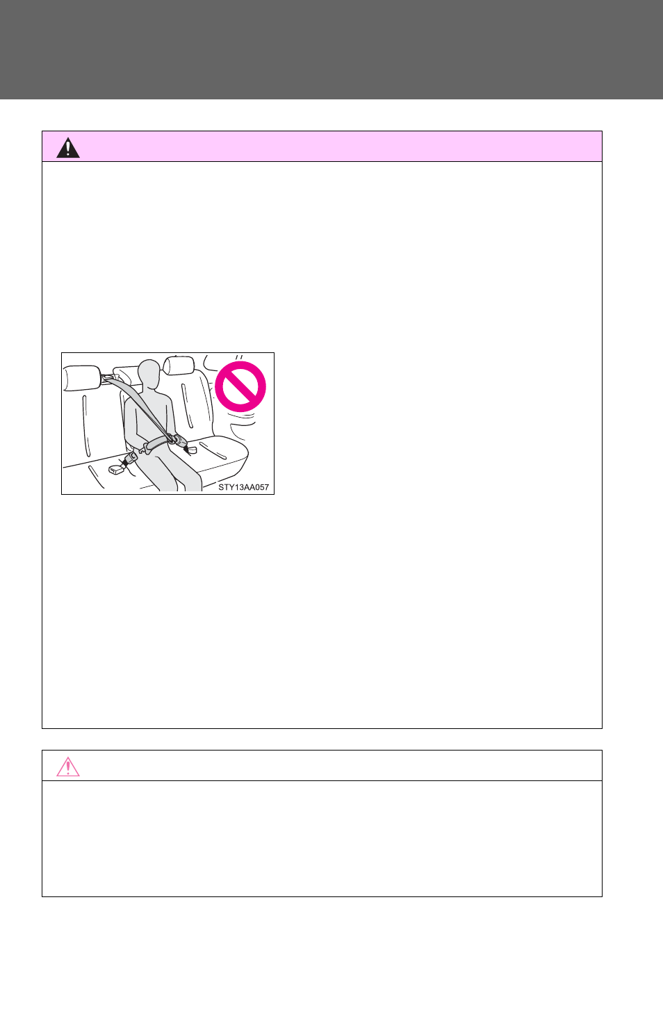 N child restraint lock function belt precaution, N when using the rear center seat belt, N using a seat belt extender | N when using a seat belt extender | TOYOTA 2011 Yaris Sedan User Manual | Page 64 / 406