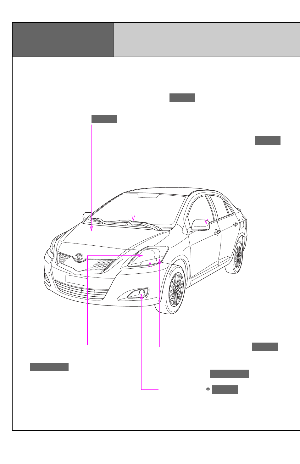 Illusttoc, P. 119, 132, P. 132, 133 | Pictorial index, Exterior, P. 134, P. 132, P. 235, P. 135, P. 54 | TOYOTA 2011 Yaris Sedan User Manual | Page 8 / 406