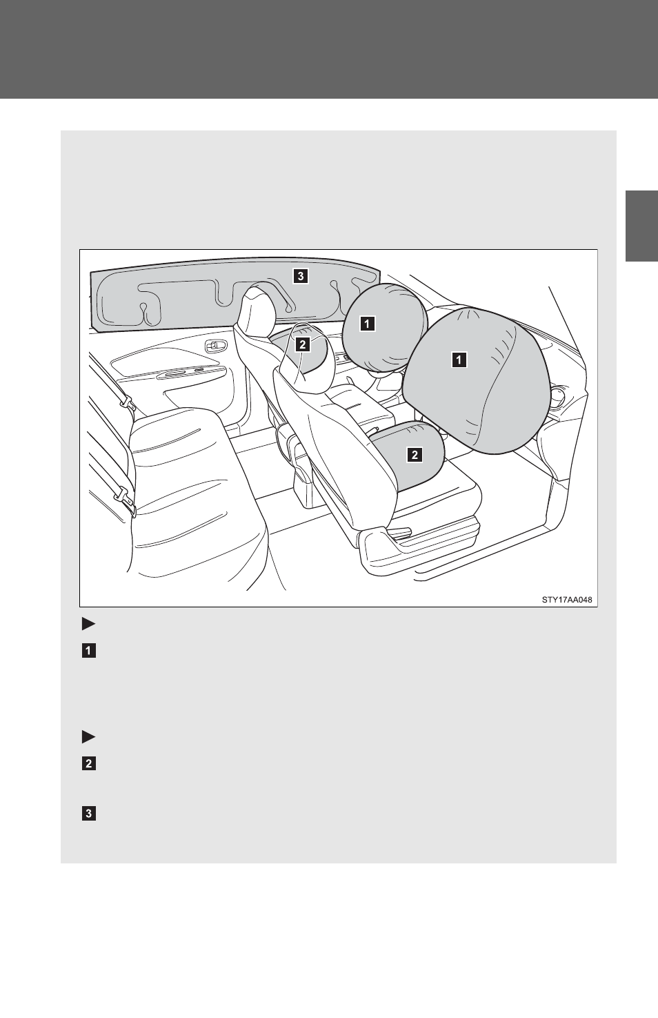 Front airbags, Side and curtain shield airbags, Srs airbags | TOYOTA 2011 Yaris Sedan User Manual | Page 85 / 406