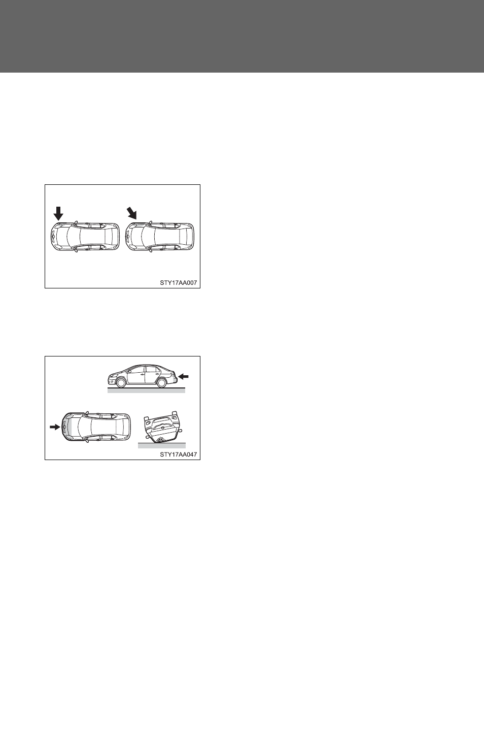 L collision from the side at an angle, L collision from the front, L collision from the rear | L vehicle rollover | TOYOTA 2011 Yaris Sedan User Manual | Page 90 / 406