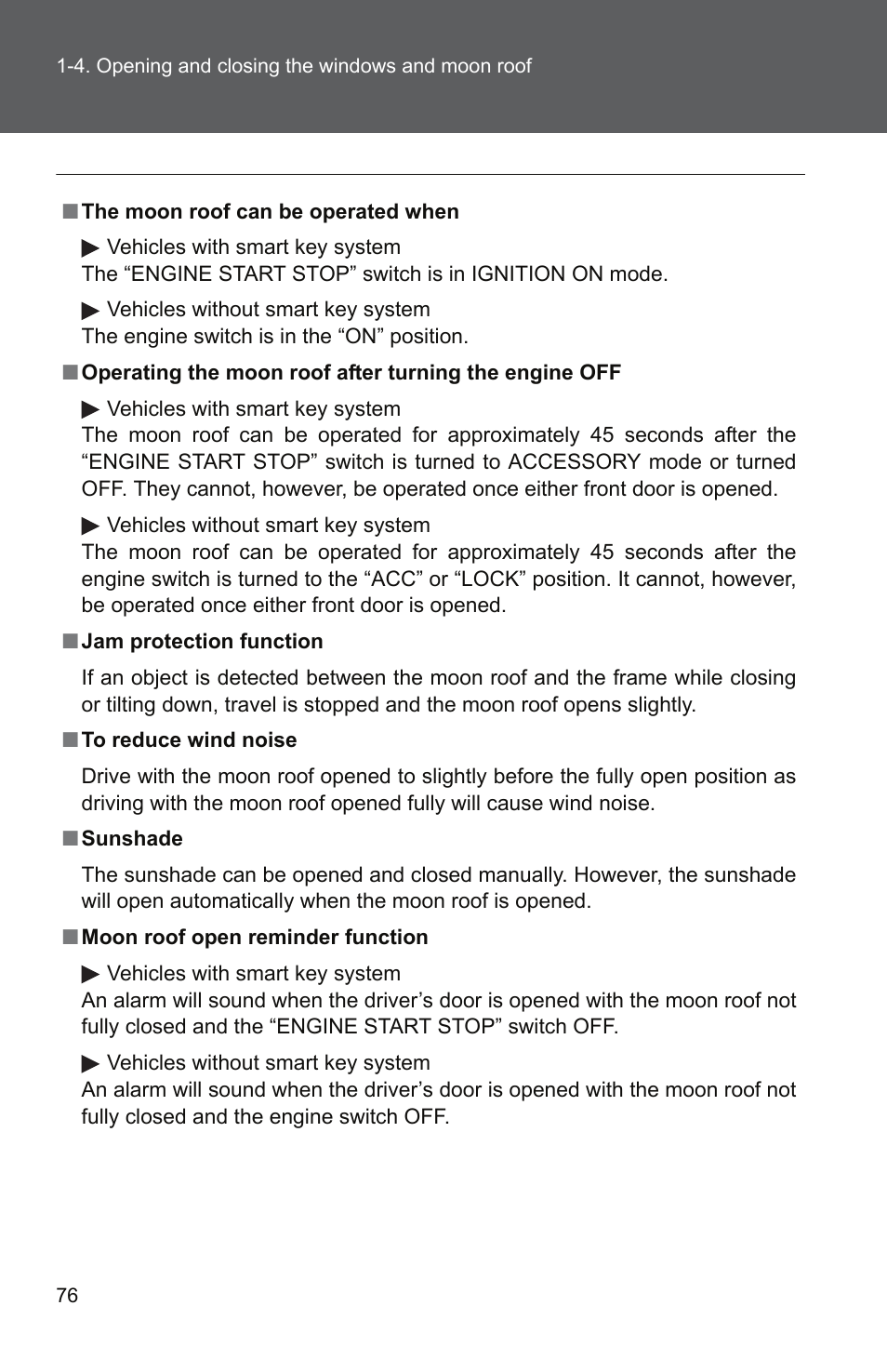 TOYOTA 2011 Camry User Manual | Page 104 / 573