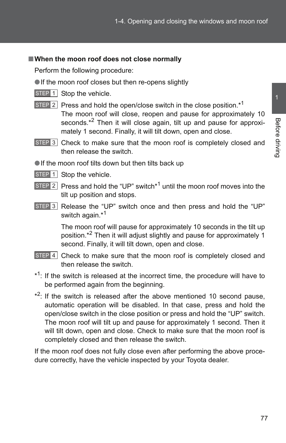 TOYOTA 2011 Camry User Manual | Page 105 / 573