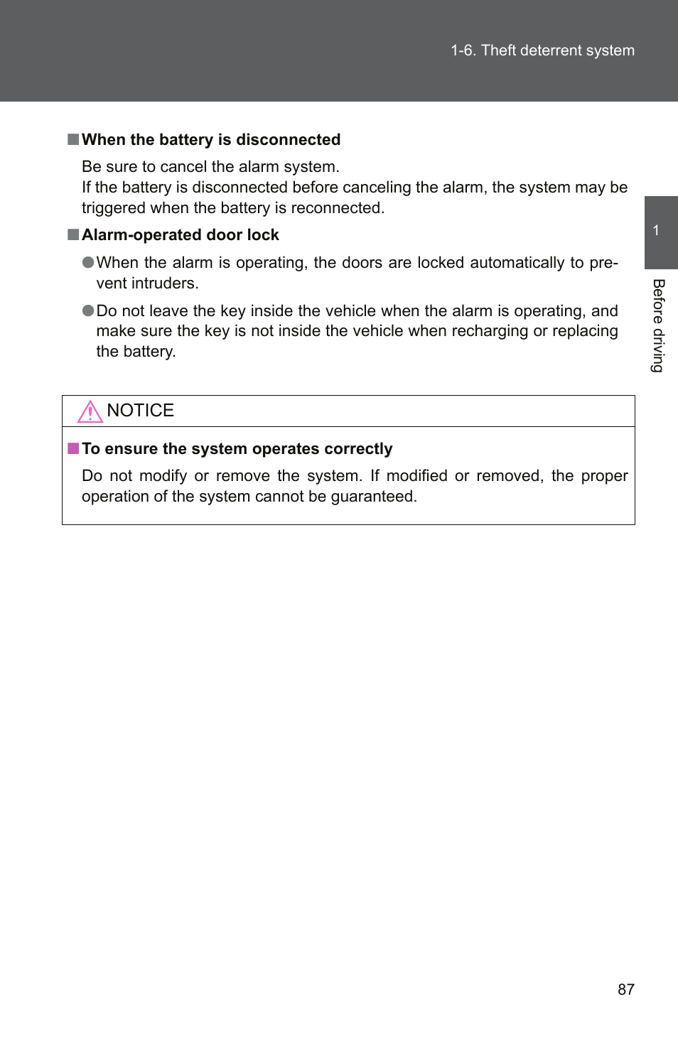 TOYOTA 2011 Camry User Manual | Page 115 / 573