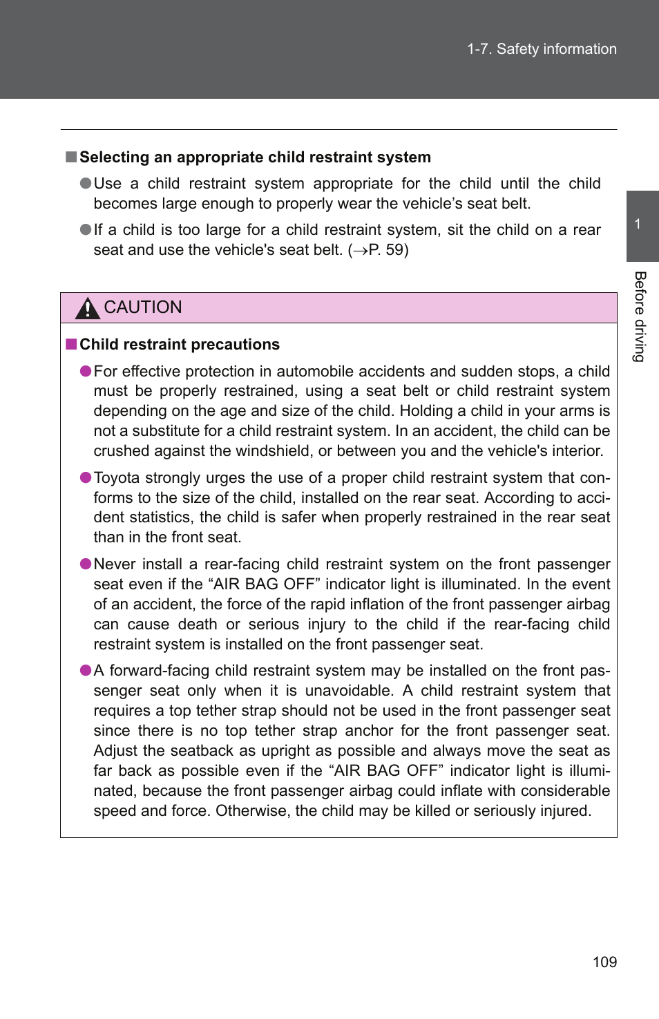 TOYOTA 2011 Camry User Manual | Page 137 / 573