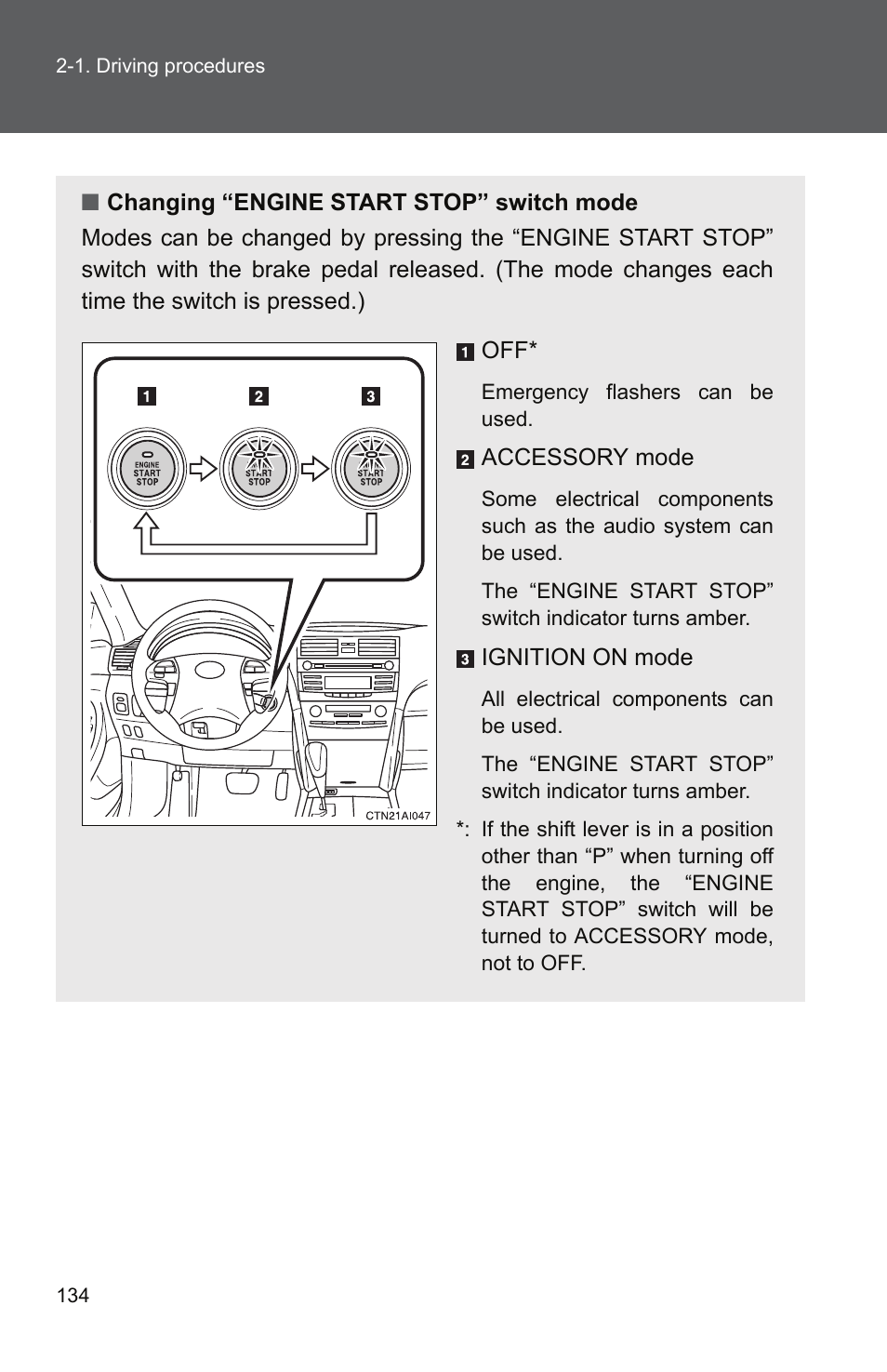TOYOTA 2011 Camry User Manual | Page 161 / 573