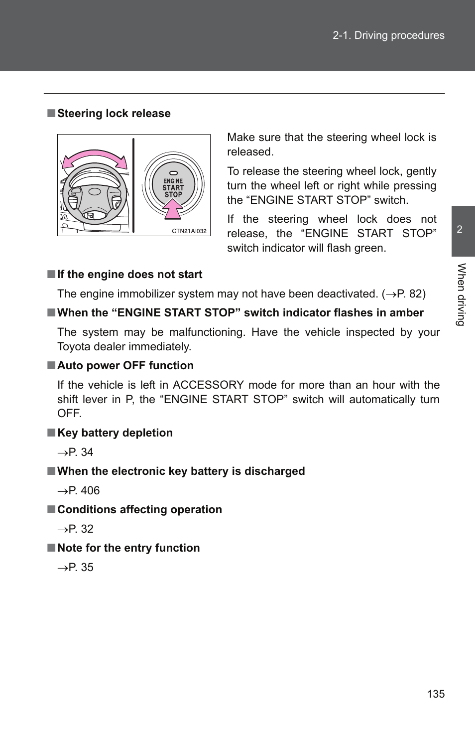 TOYOTA 2011 Camry User Manual | Page 162 / 573