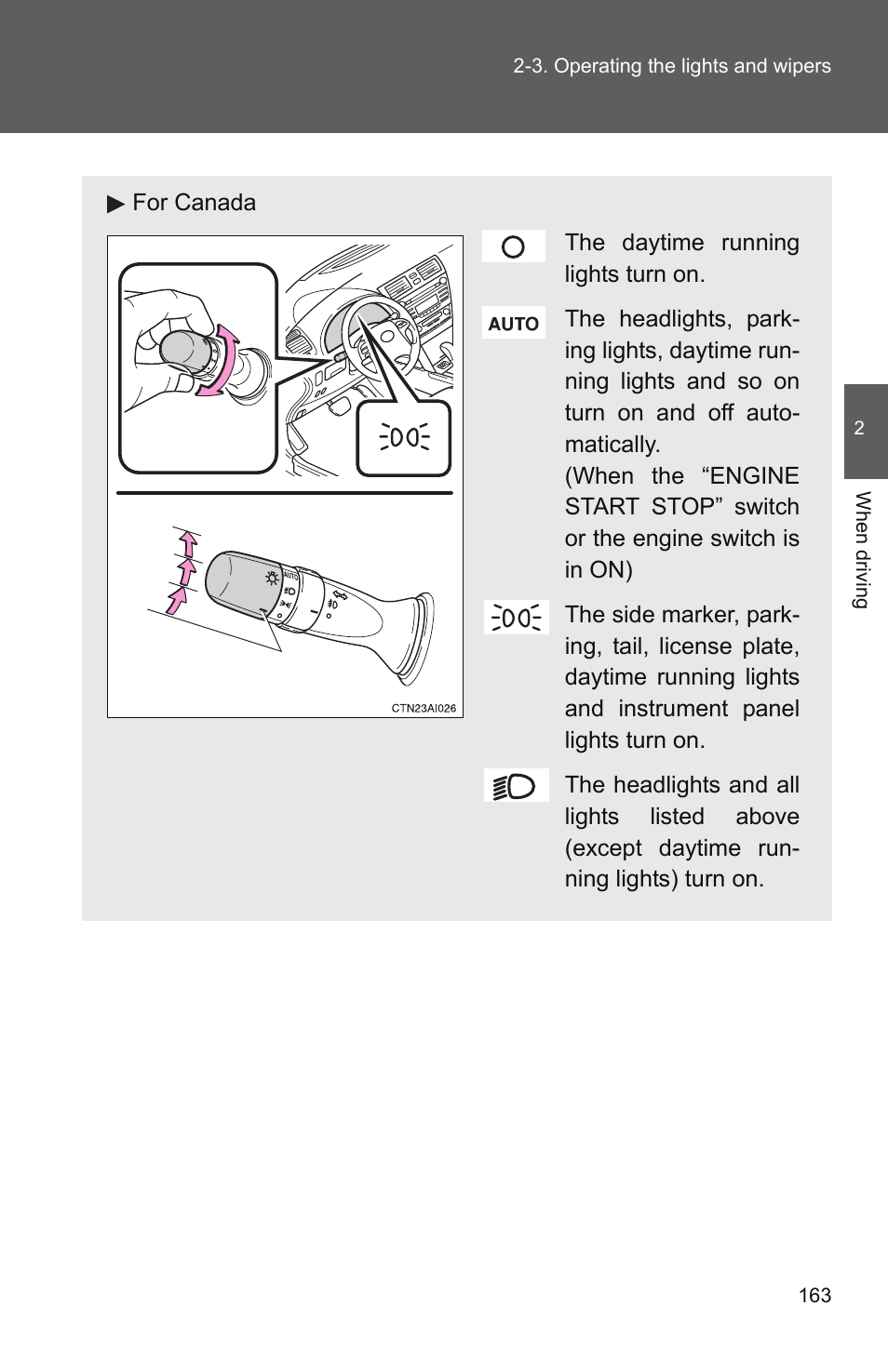 TOYOTA 2011 Camry User Manual | Page 190 / 573