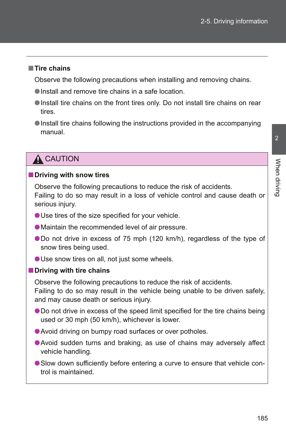 TOYOTA 2011 Camry User Manual | Page 212 / 573