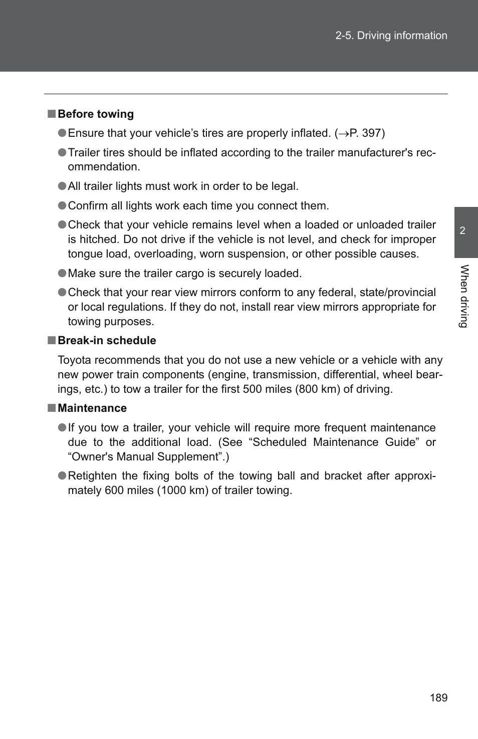 TOYOTA 2011 Camry User Manual | Page 216 / 573