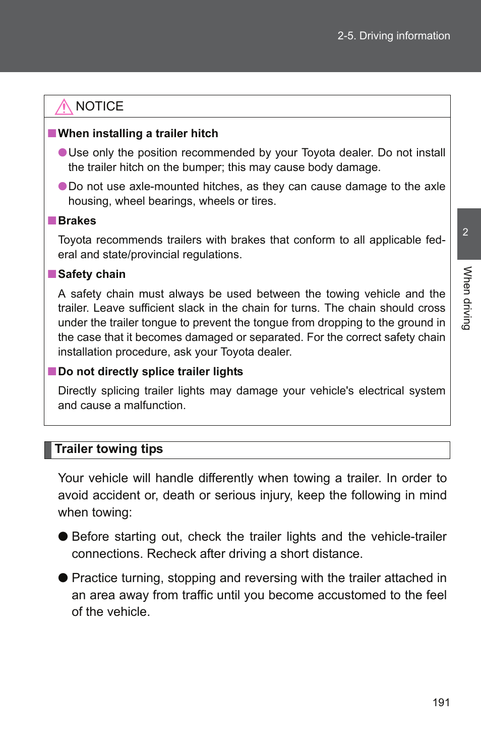 TOYOTA 2011 Camry User Manual | Page 218 / 573