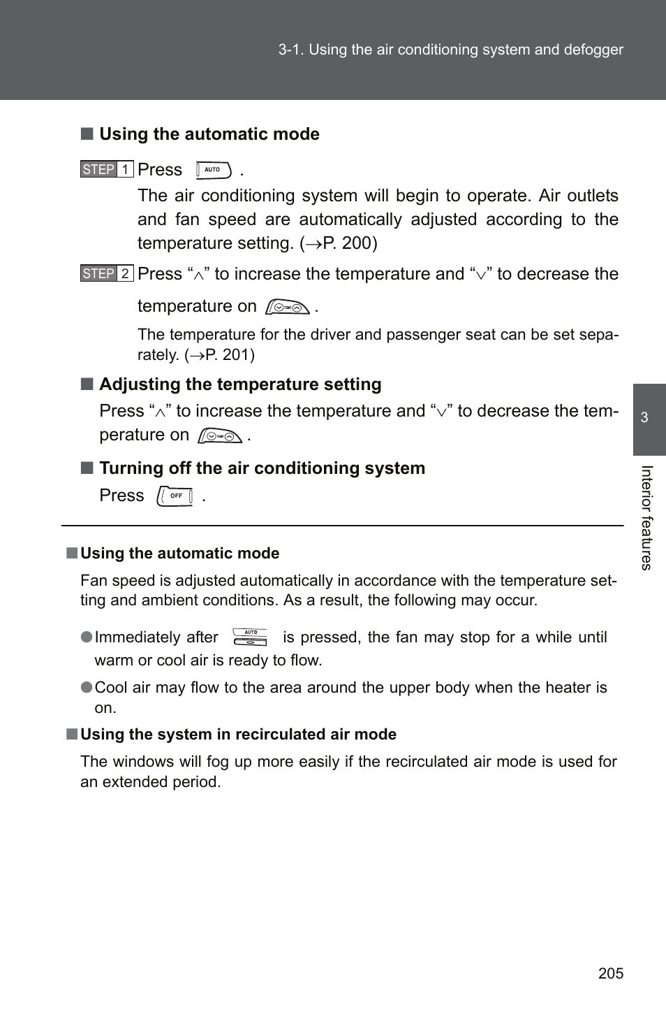 TOYOTA 2011 Camry User Manual | Page 230 / 573