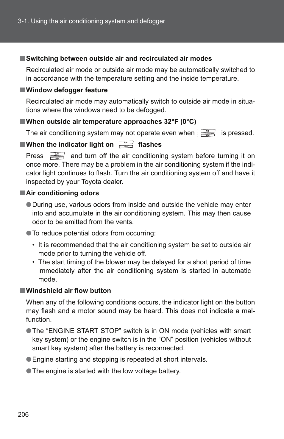 TOYOTA 2011 Camry User Manual | Page 231 / 573