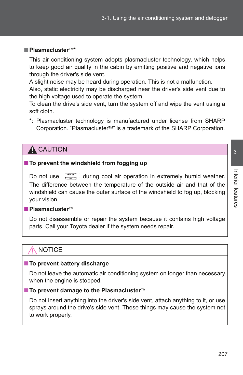 TOYOTA 2011 Camry User Manual | Page 232 / 573