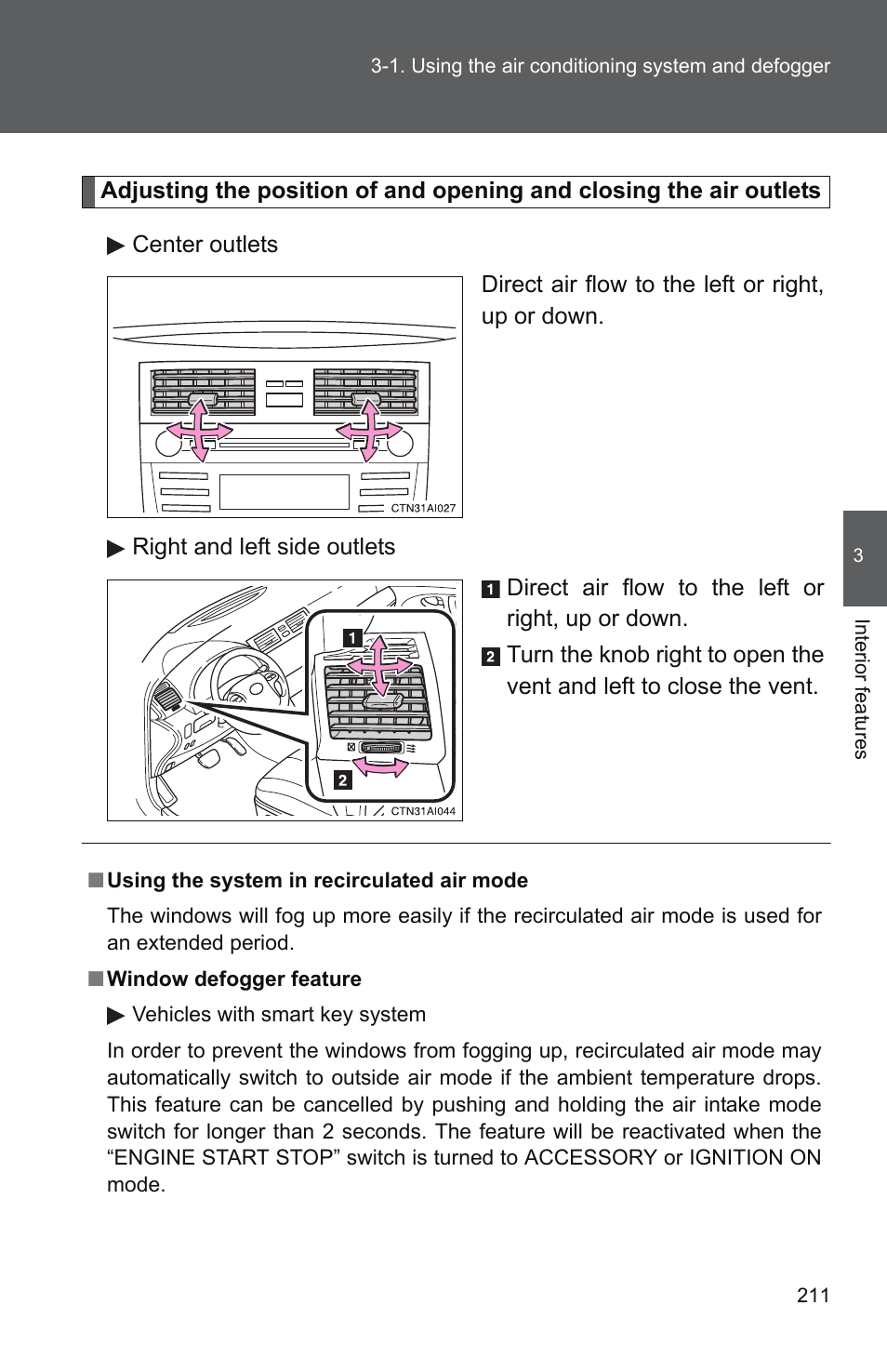 TOYOTA 2011 Camry User Manual | Page 236 / 573