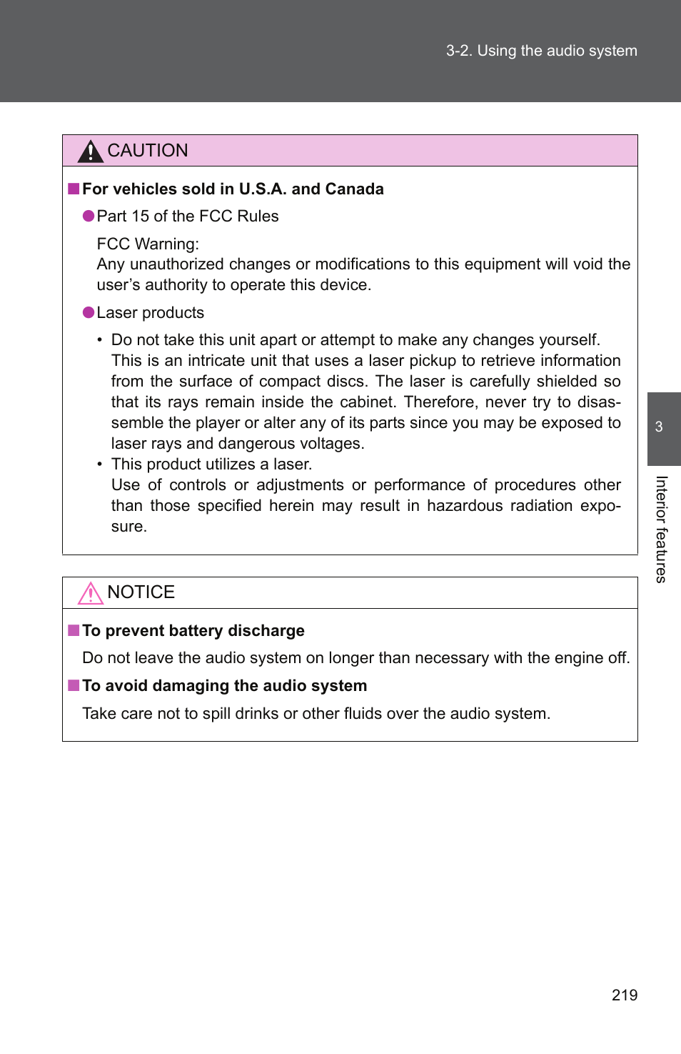TOYOTA 2011 Camry User Manual | Page 244 / 573
