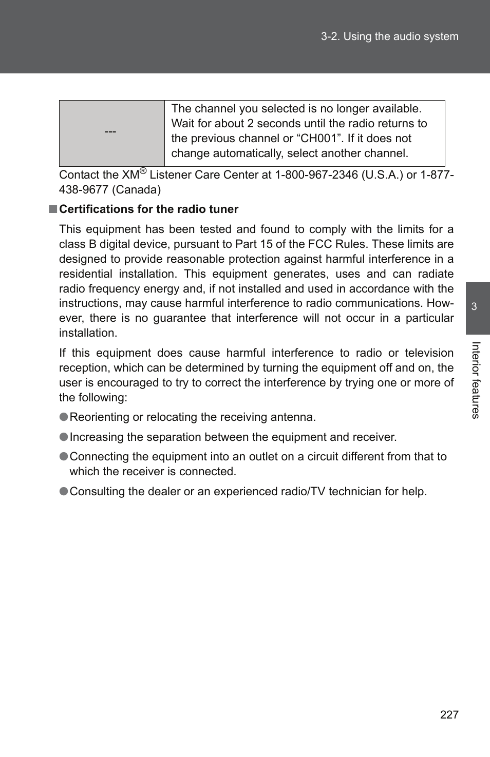 TOYOTA 2011 Camry User Manual | Page 252 / 573