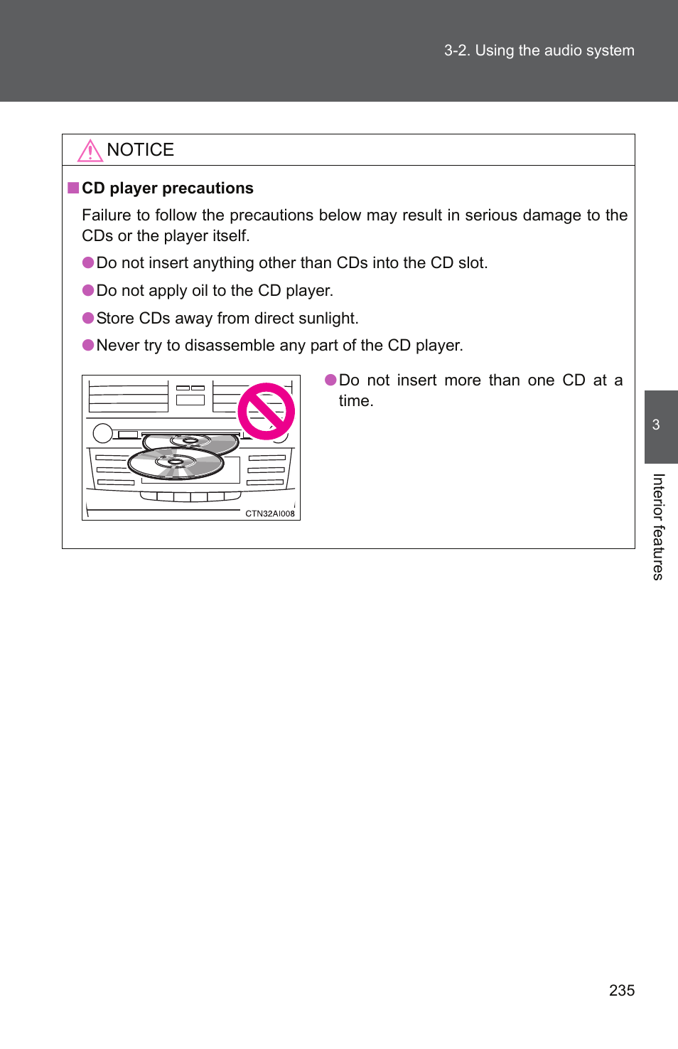TOYOTA 2011 Camry User Manual | Page 260 / 573