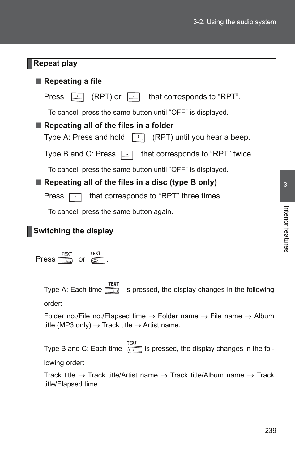 TOYOTA 2011 Camry User Manual | Page 264 / 573