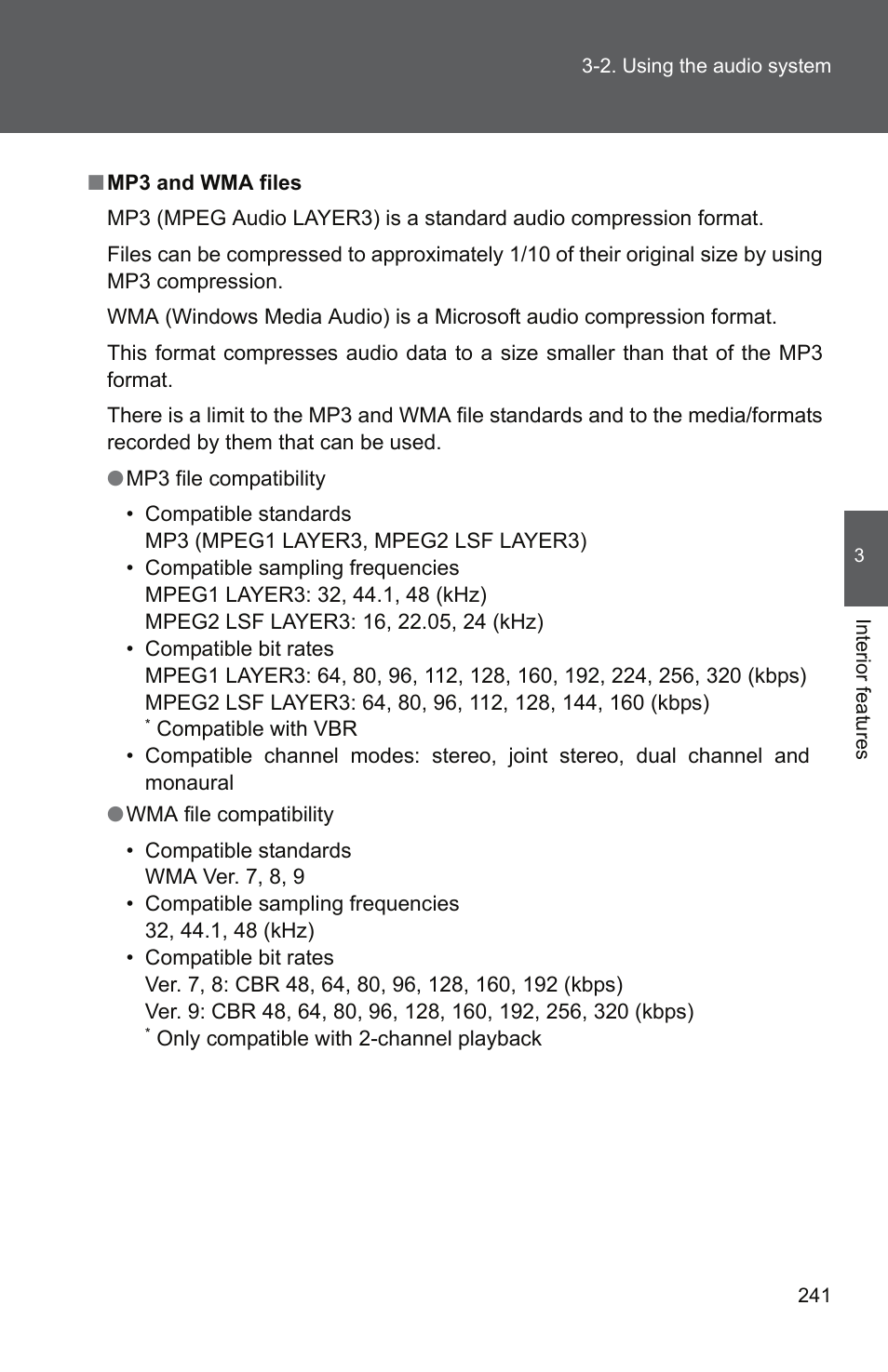 TOYOTA 2011 Camry User Manual | Page 266 / 573