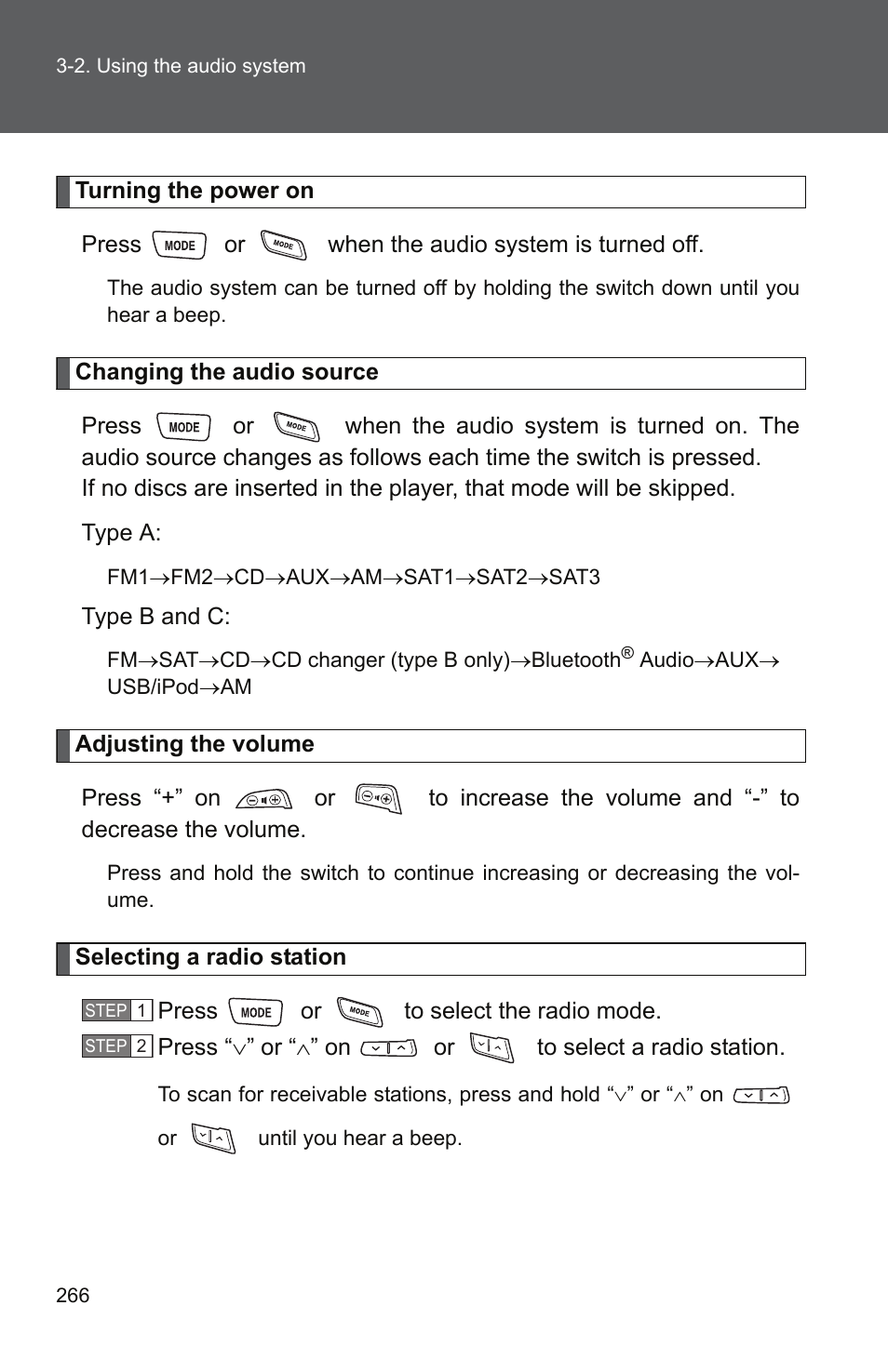 TOYOTA 2011 Camry User Manual | Page 291 / 573