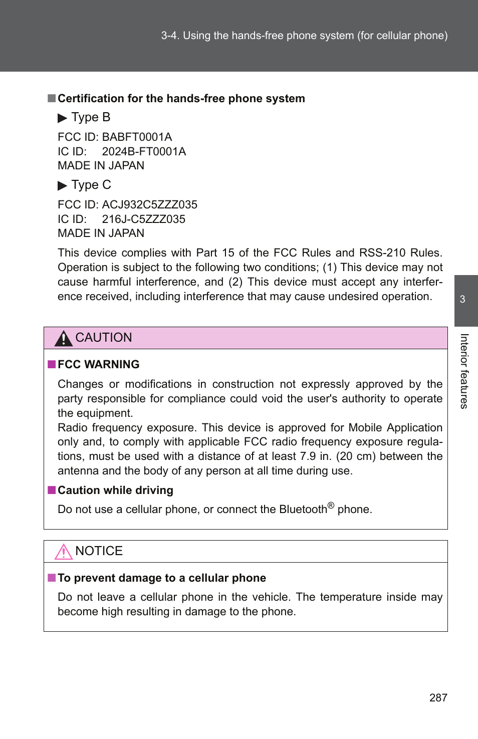 TOYOTA 2011 Camry User Manual | Page 312 / 573