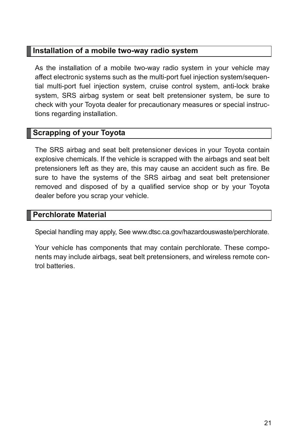 TOYOTA 2011 Camry User Manual | Page 37 / 573