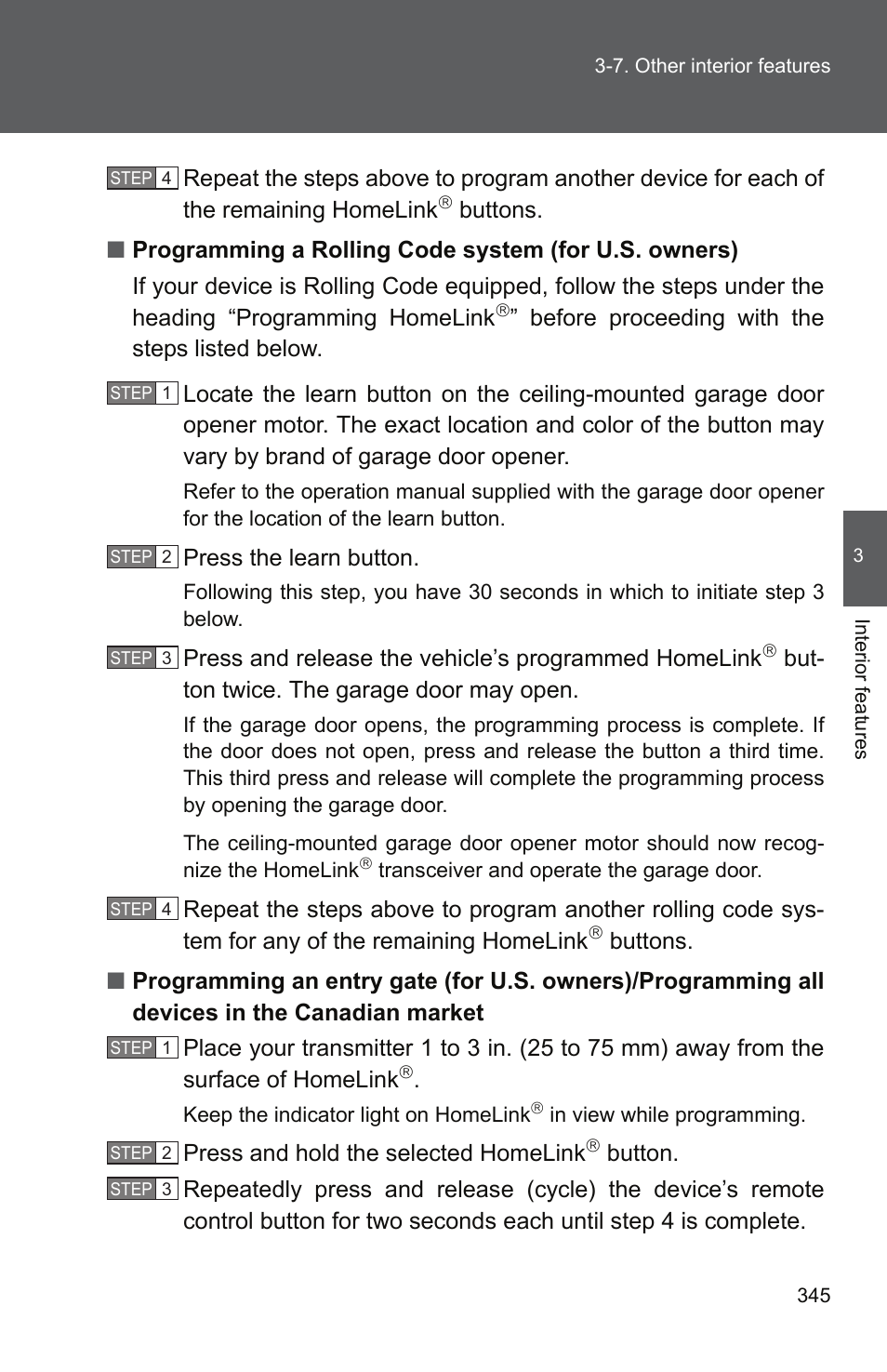 TOYOTA 2011 Camry User Manual | Page 370 / 573