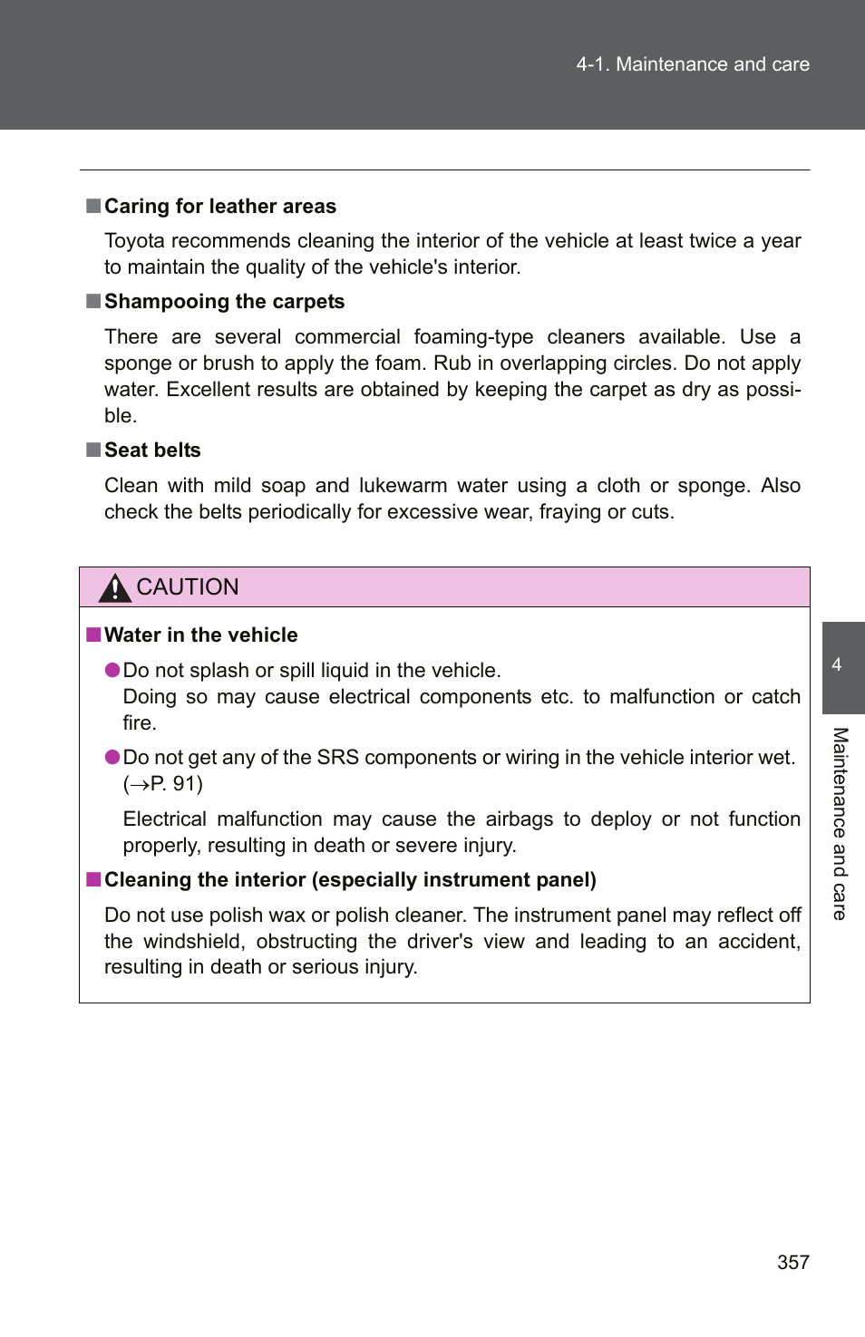 TOYOTA 2011 Camry User Manual | Page 381 / 573