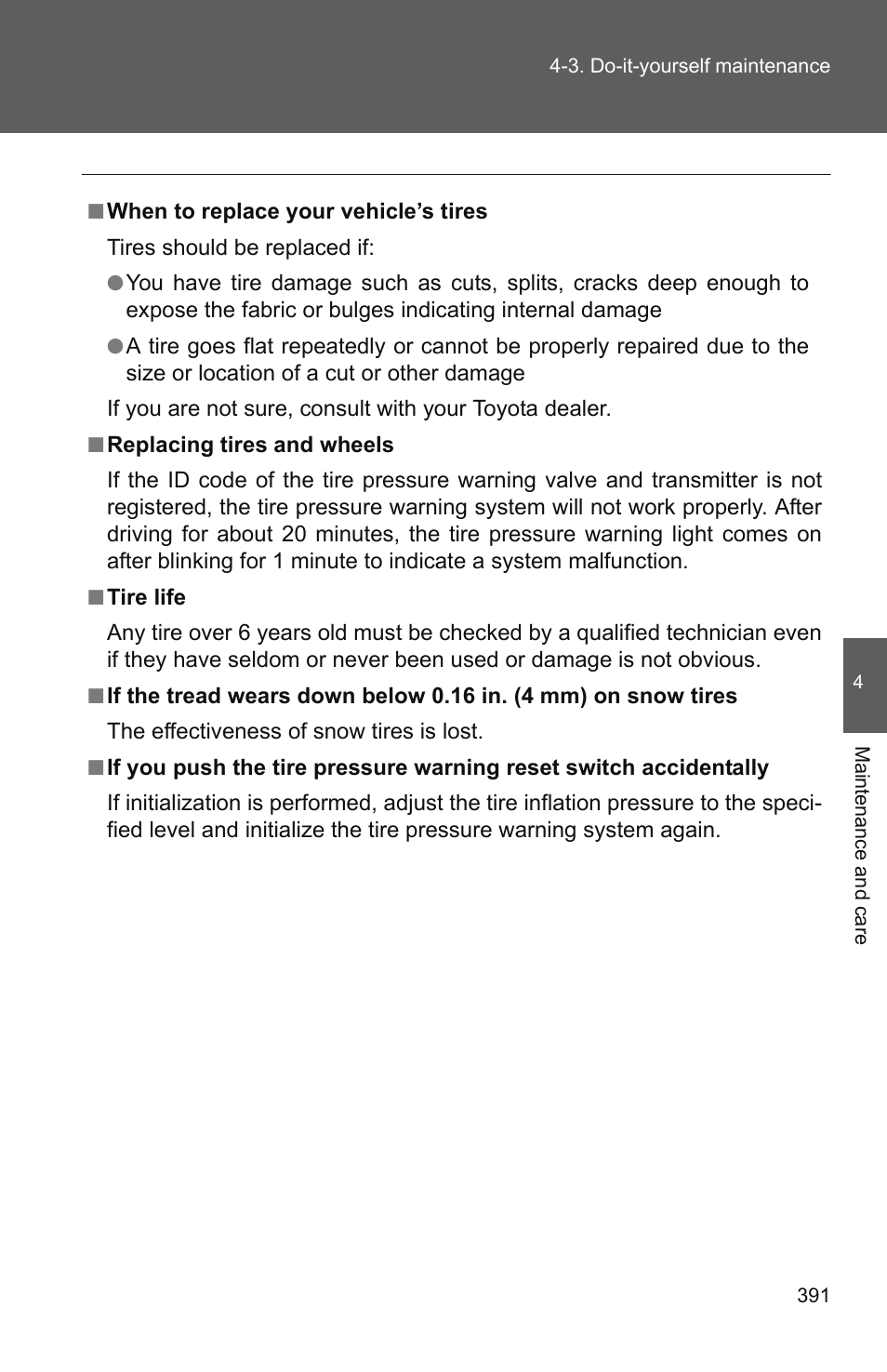 TOYOTA 2011 Camry User Manual | Page 416 / 573