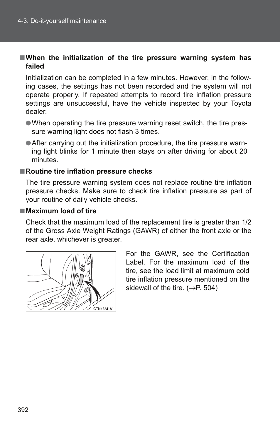 TOYOTA 2011 Camry User Manual | Page 417 / 573