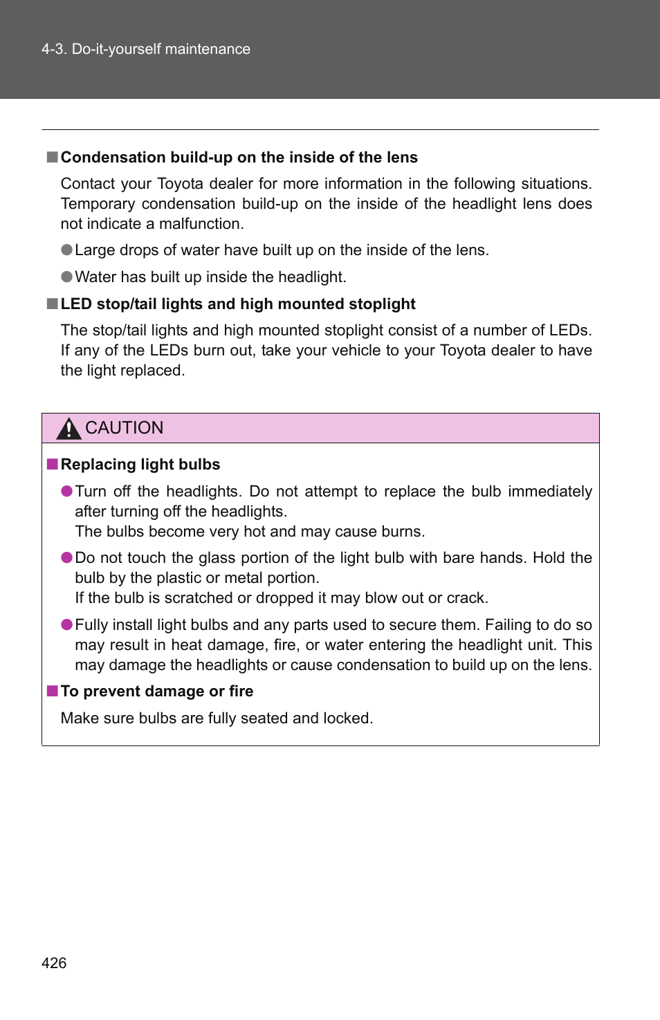 TOYOTA 2011 Camry User Manual | Page 451 / 573