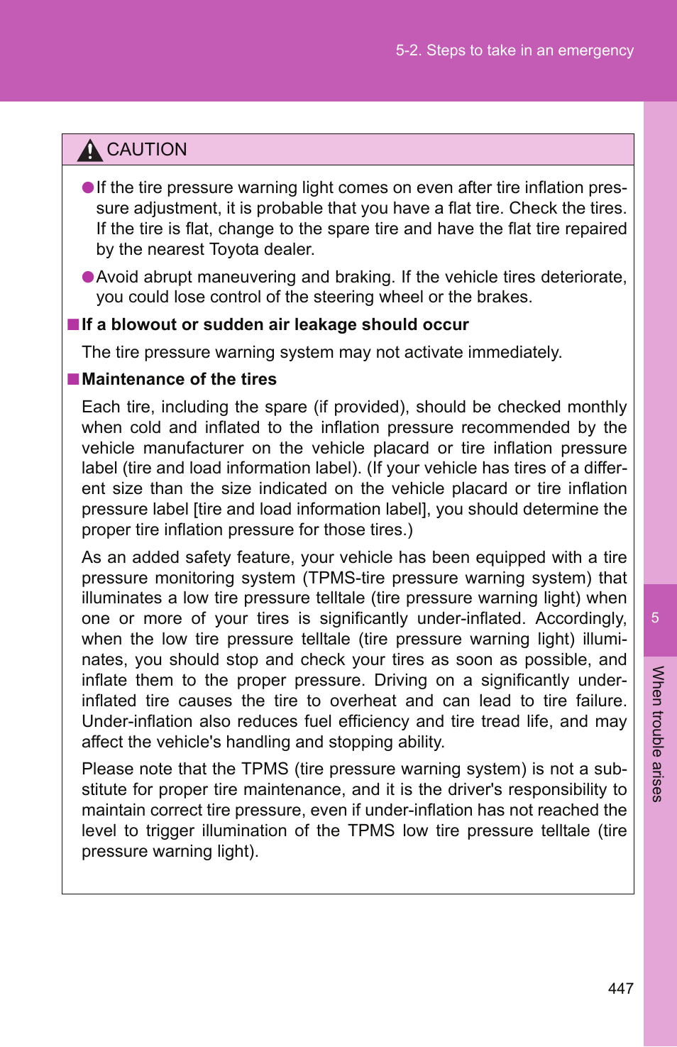 TOYOTA 2011 Camry User Manual | Page 471 / 573