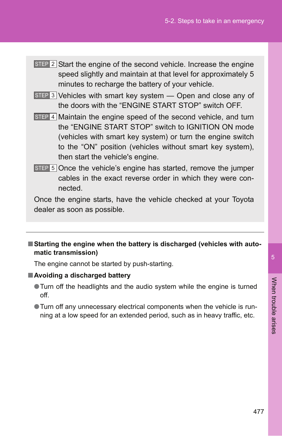 TOYOTA 2011 Camry User Manual | Page 501 / 573