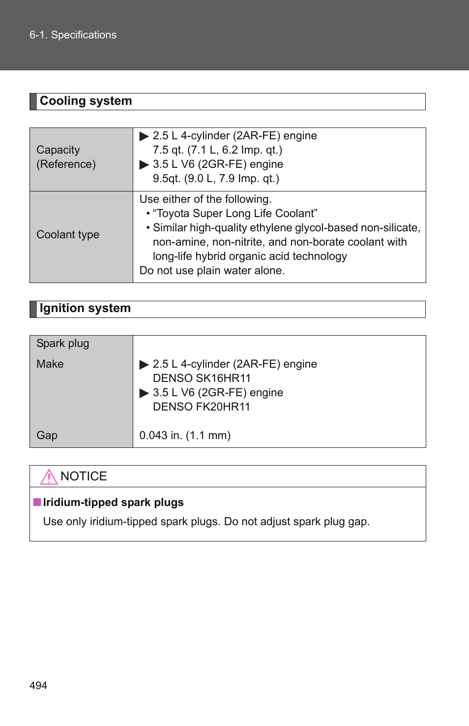TOYOTA 2011 Camry User Manual | Page 518 / 573