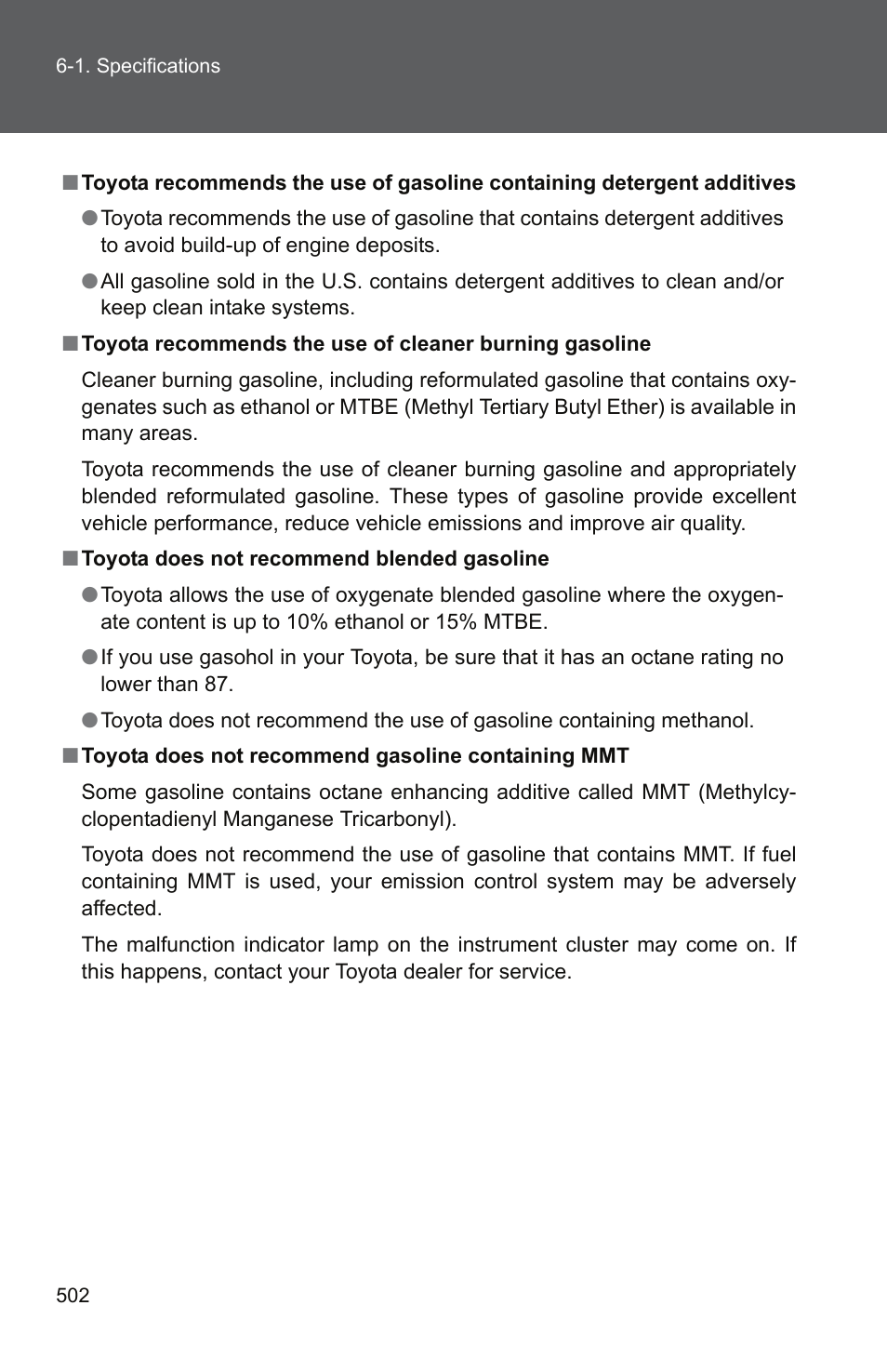 TOYOTA 2011 Camry User Manual | Page 526 / 573