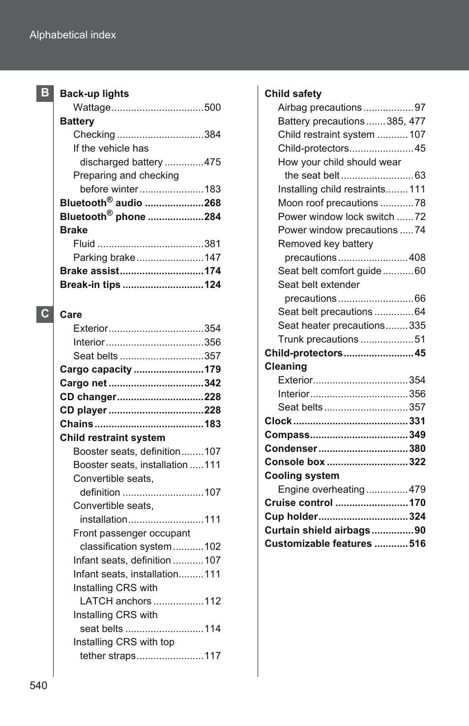 TOYOTA 2011 Camry User Manual | Page 561 / 573