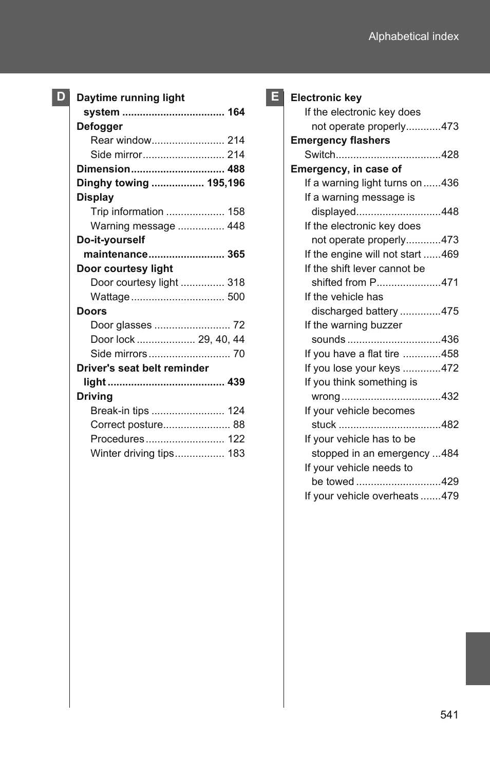 TOYOTA 2011 Camry User Manual | Page 562 / 573