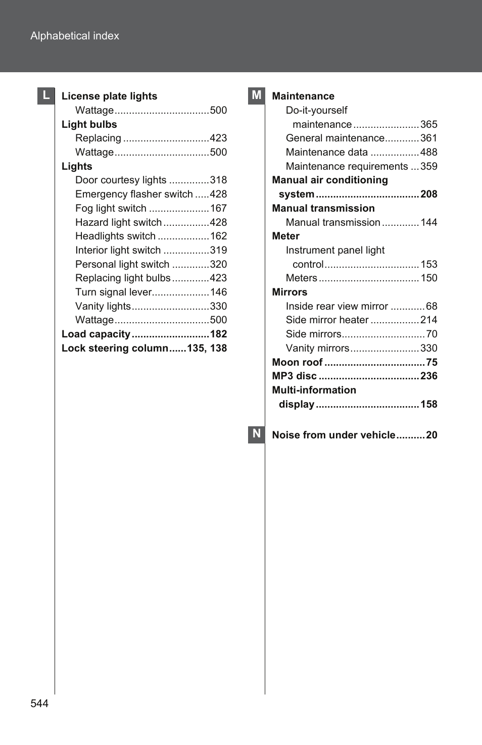 TOYOTA 2011 Camry User Manual | Page 565 / 573
