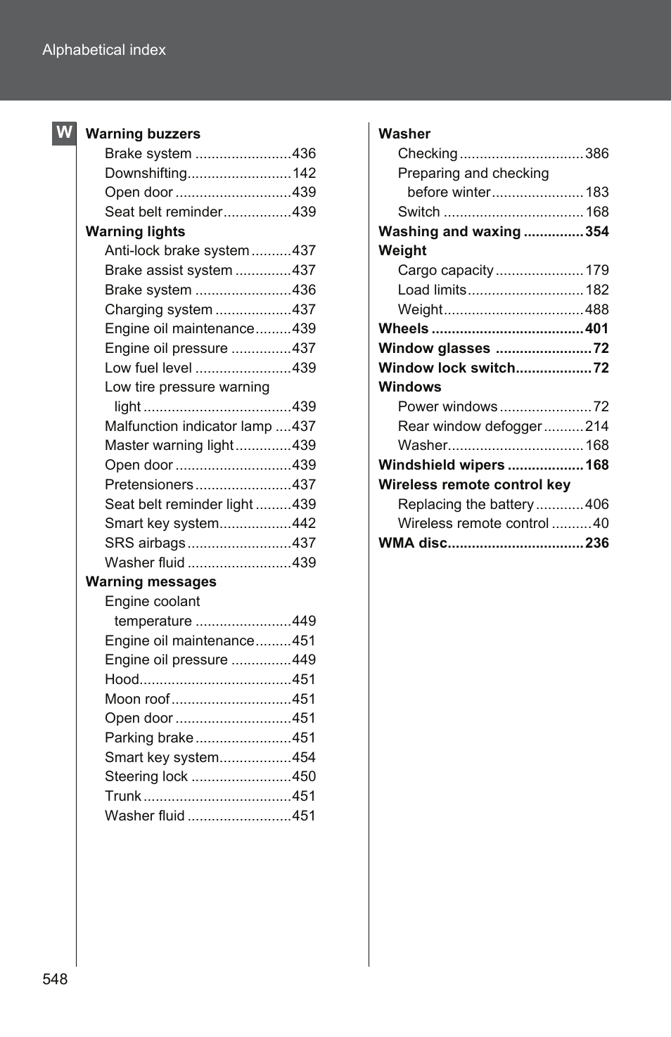 TOYOTA 2011 Camry User Manual | Page 569 / 573