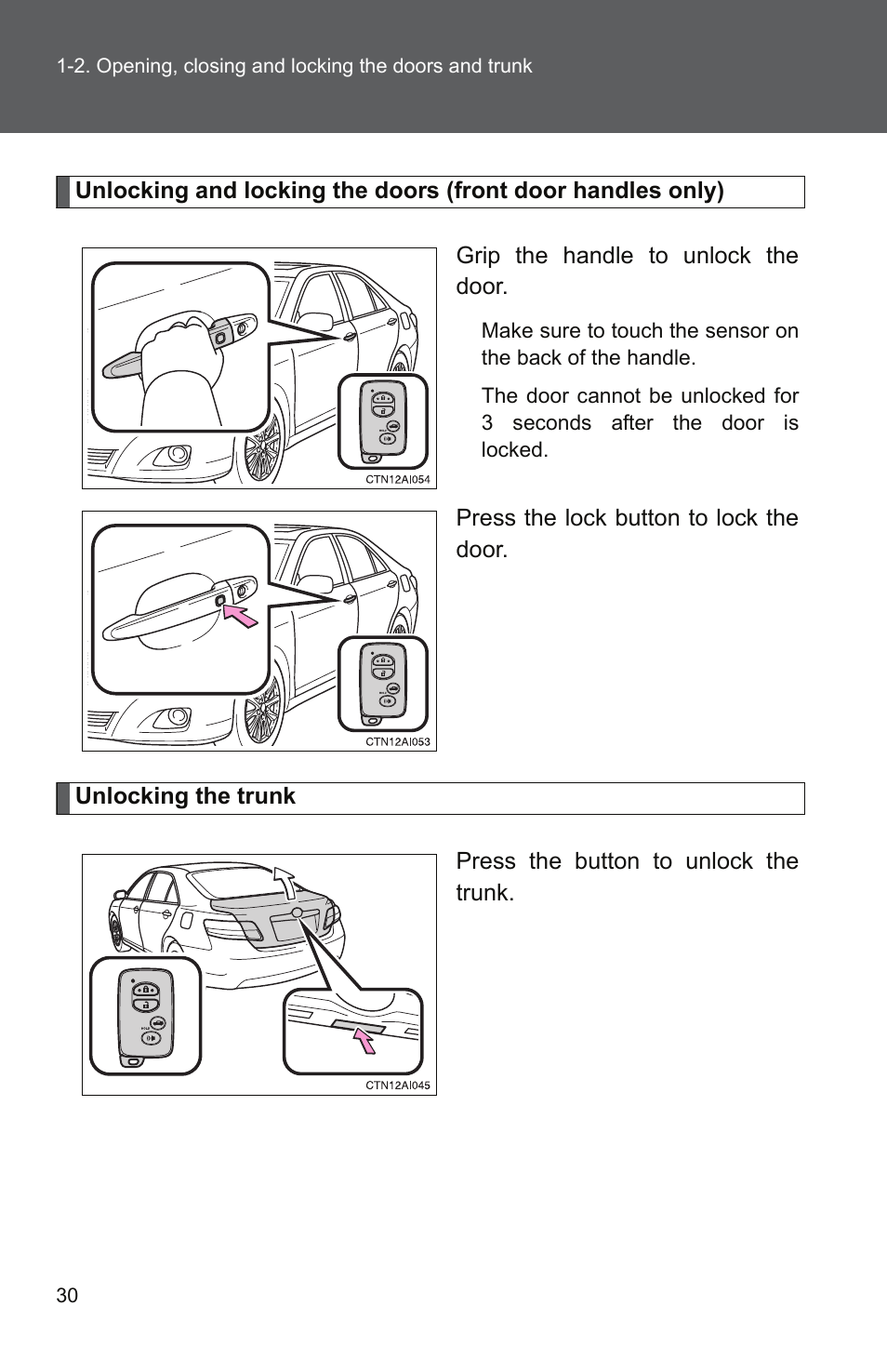 TOYOTA 2011 Camry User Manual | Page 58 / 573