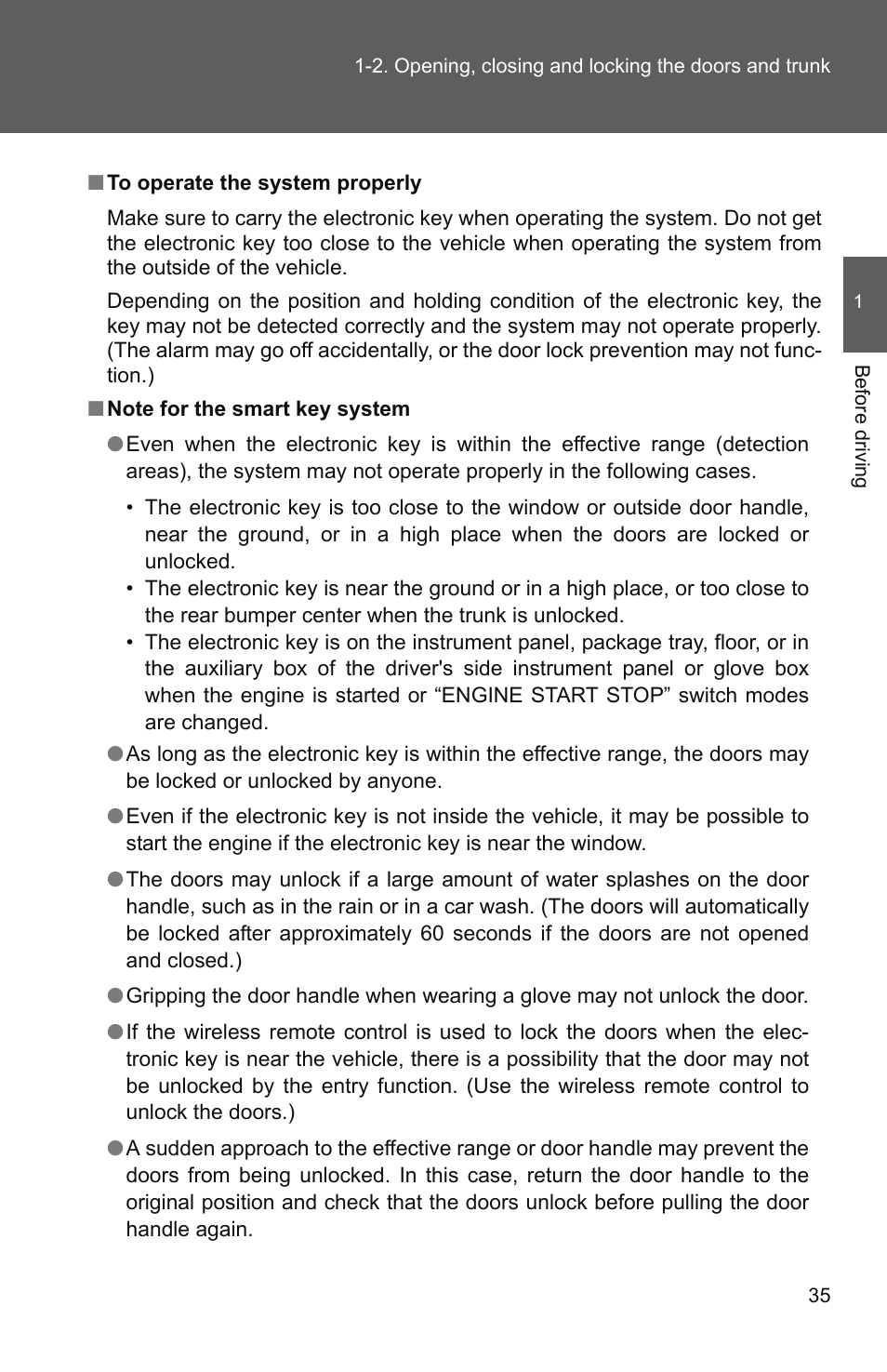 TOYOTA 2011 Camry User Manual | Page 63 / 573